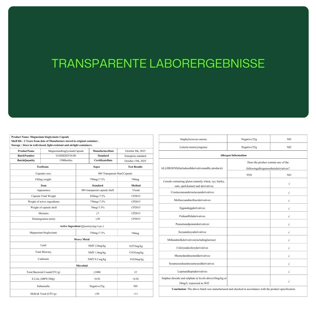 Magnesium Bisglycinat Kapseln