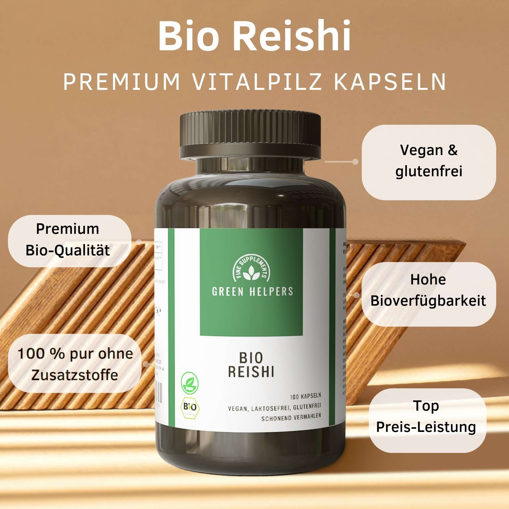 Reishi Kapseln Bio kaufen Vitalpilz Factsheet