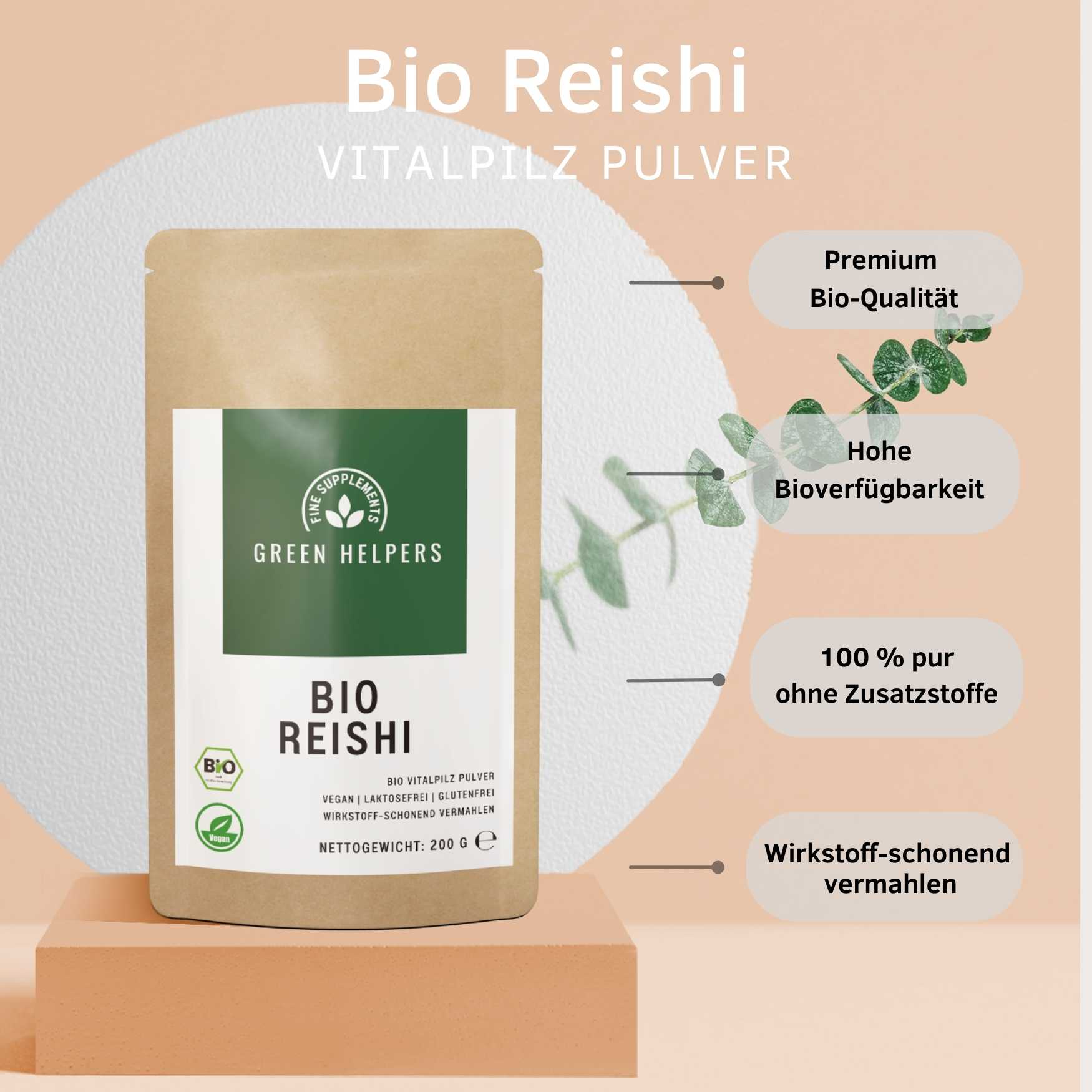 Reishi Vitalpilz Pulver Bio günstig kaufen 