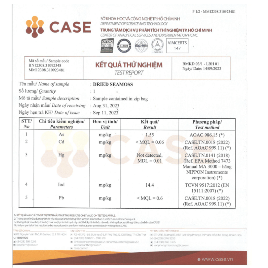 Sea Moss getrocknet ganze Alge 250g Knorpeltang Chondrus Crispus Irish Moss günstig kaufen Labortest