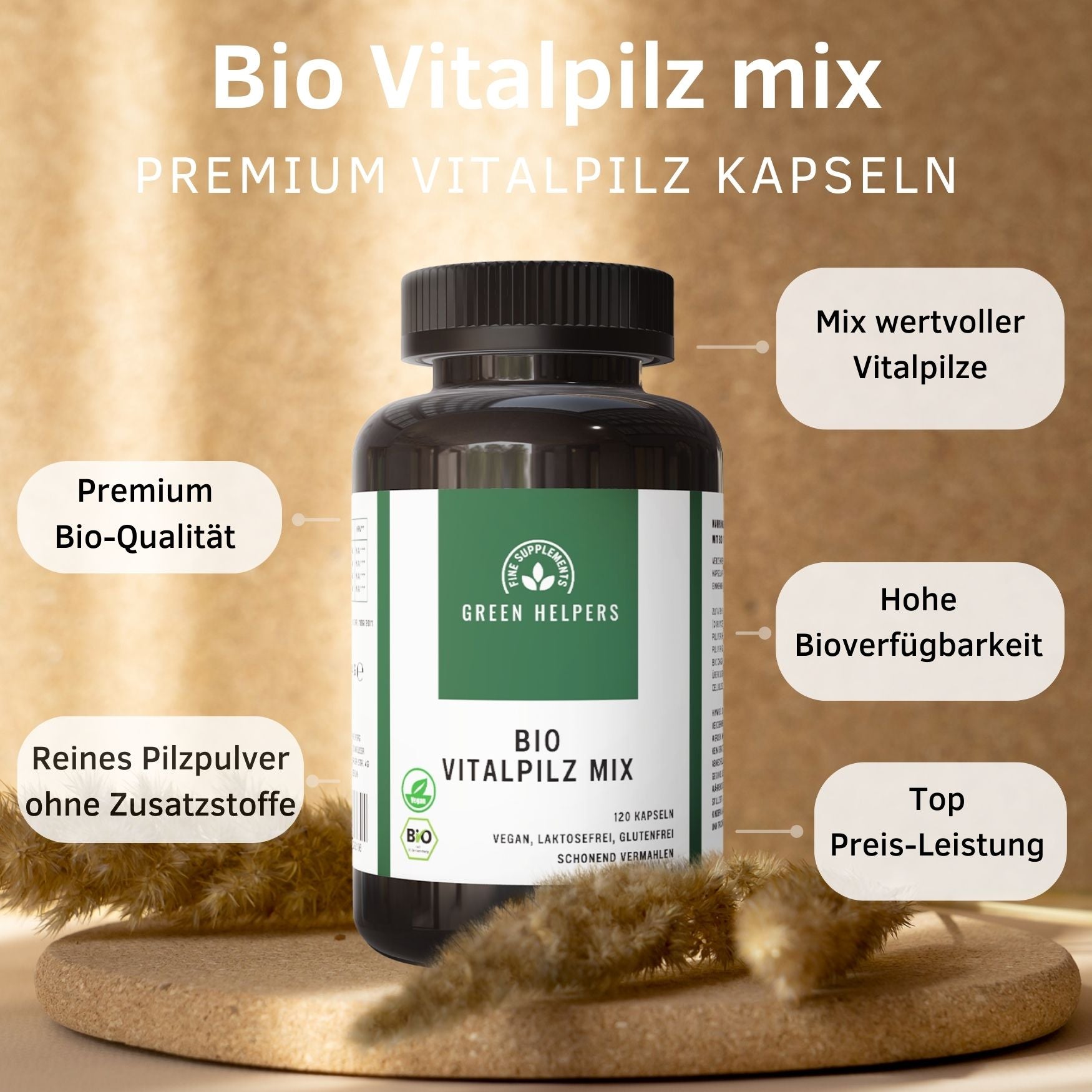 Vitalpilze Mix Kapseln Bio kaufen 