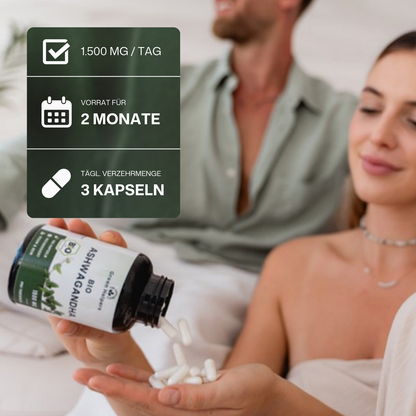 Bio Ashwagandha Kapseln von Green Helpers – Detailansicht 3