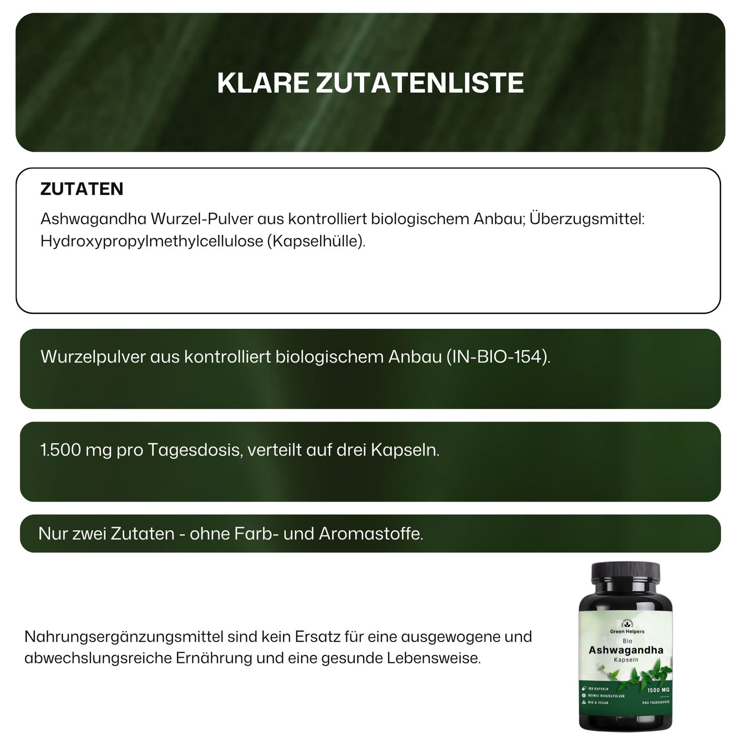 Bio Ashwagandha Kapseln von Green Helpers – Detailansicht 7