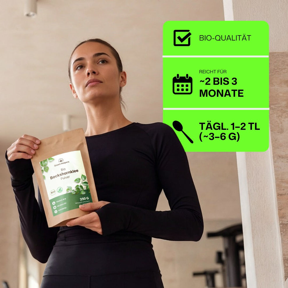 Bio Bockshornklee Pulver 250 g von Green Helpers in der Anwendung