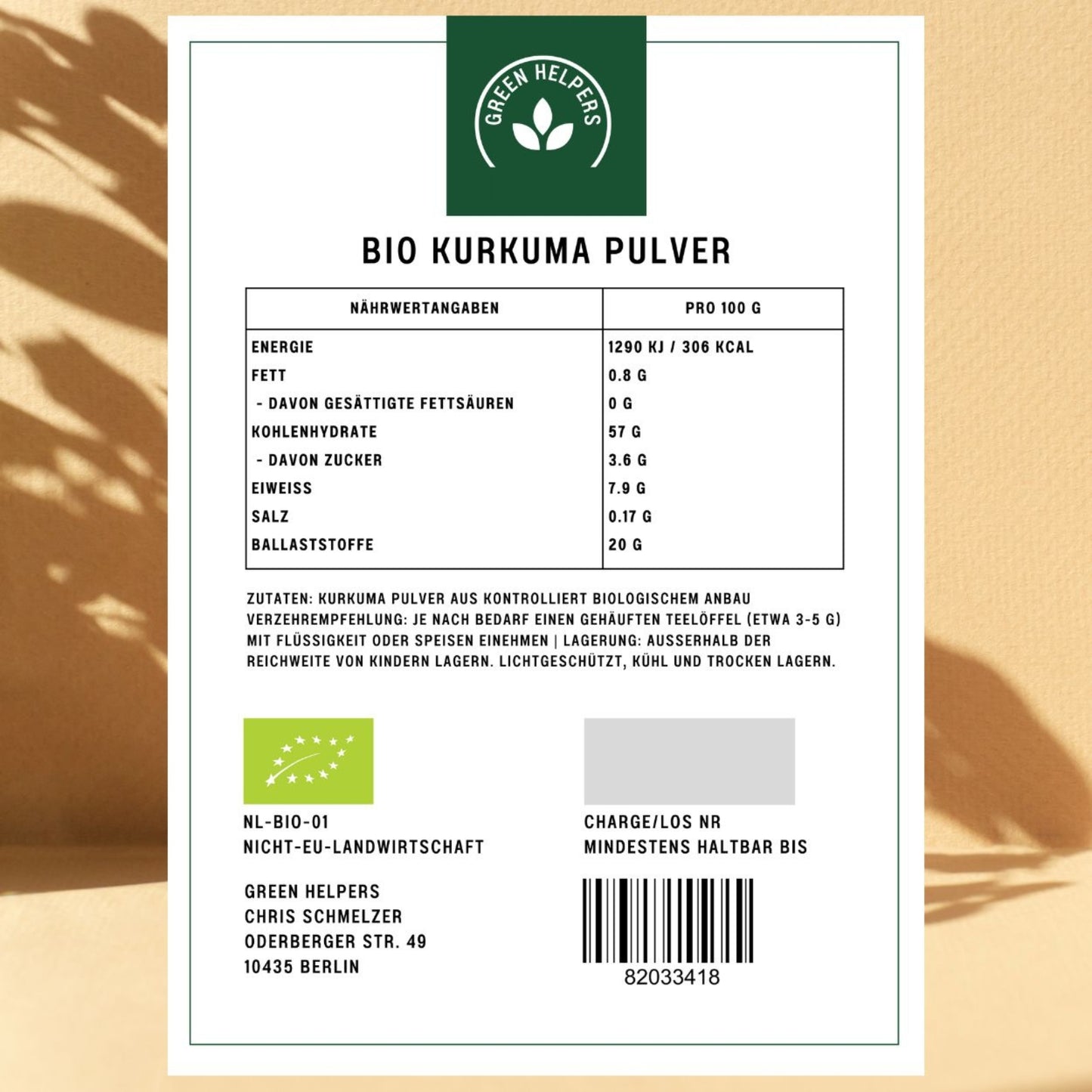 Bio Kurkuma Pulver