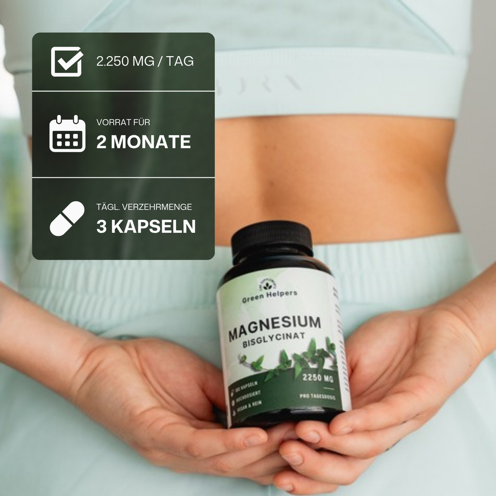 Magnesium Bisglycinat Kapseln von Green Helpers – Detailansicht 3