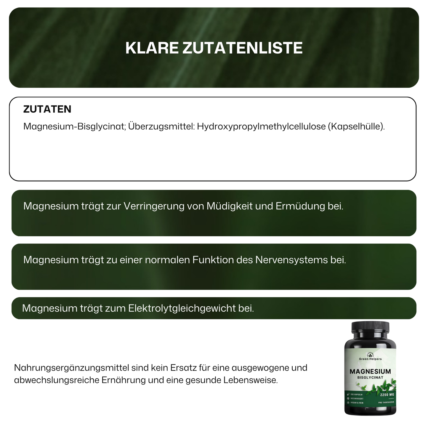 Magnesium Bisglycinat Kapseln von Green Helpers – Detailansicht 7
