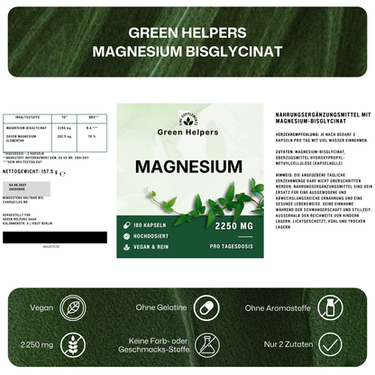Magnesium Bisglycinat Kapseln von Green Helpers – Detailansicht 8