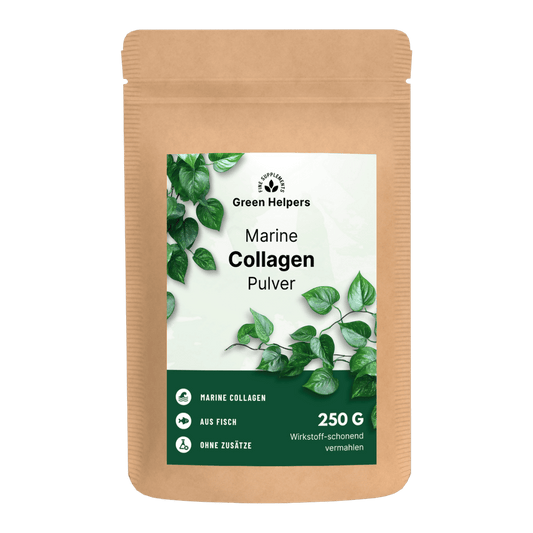 Marine Collagen Pulver 250 g im Kraftbeutel von Green Helpers, freigestellt