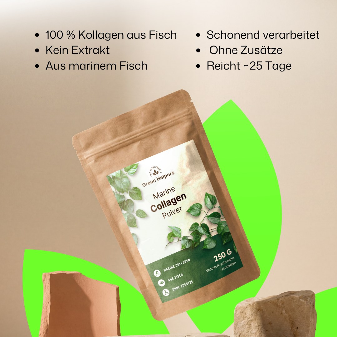 Marine Collagen Pulver von Green Helpers, Produktvorteile im Ueberblick