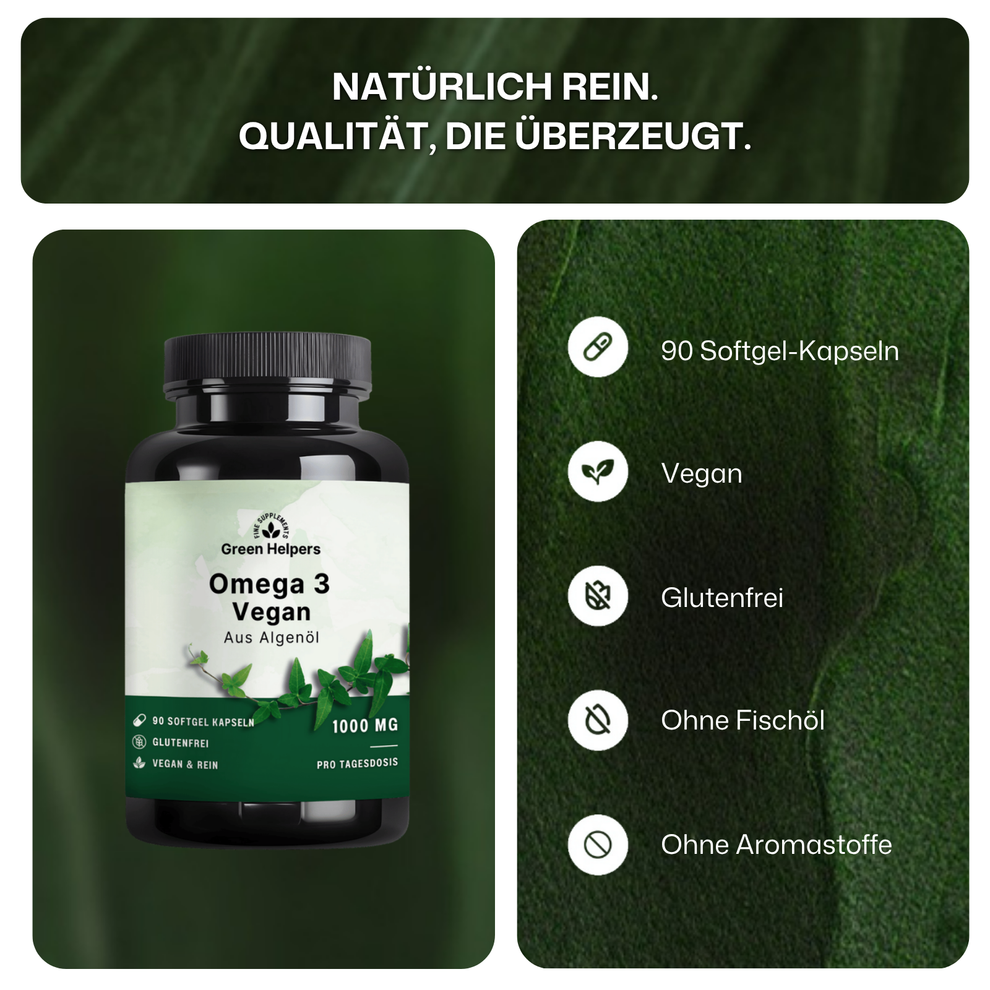 Omega 3 Vegan Kapseln von Green Helpers – Detailansicht 2