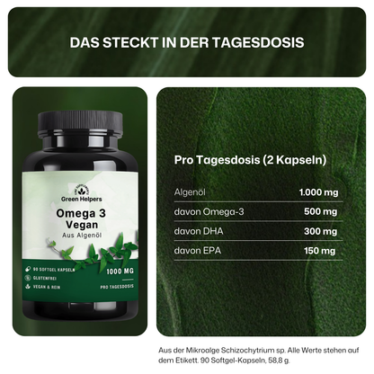 Omega 3 Vegan Kapseln von Green Helpers – Detailansicht 6