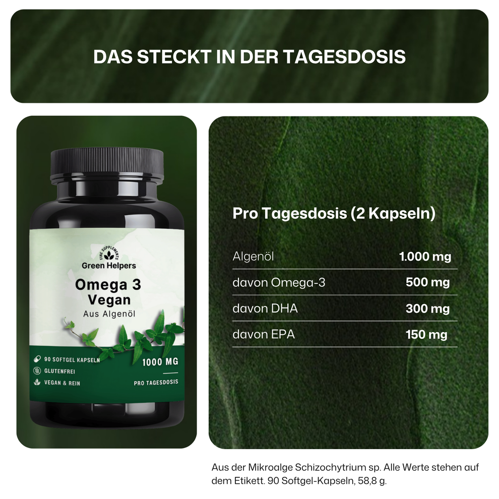 Omega 3 Vegan Kapseln von Green Helpers – Detailansicht 6