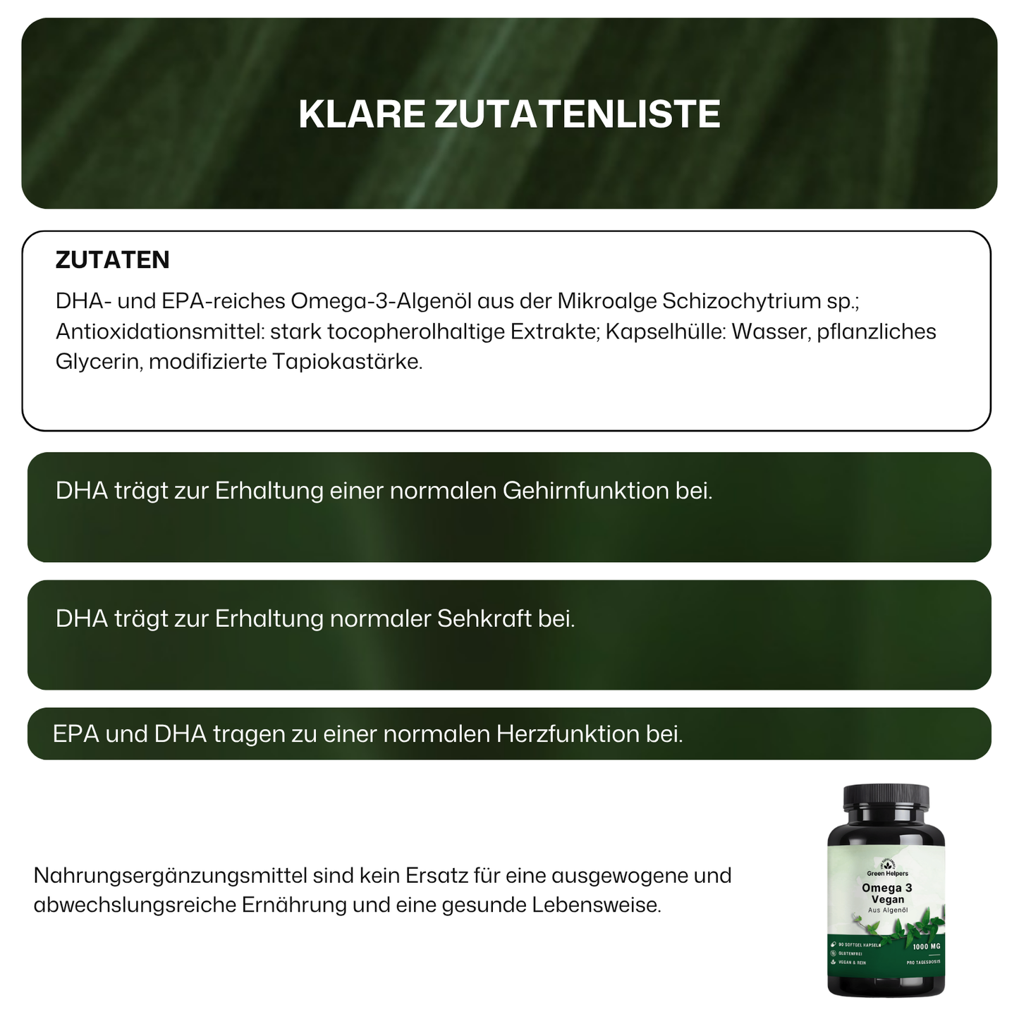 Omega 3 Vegan Kapseln von Green Helpers – Detailansicht 7