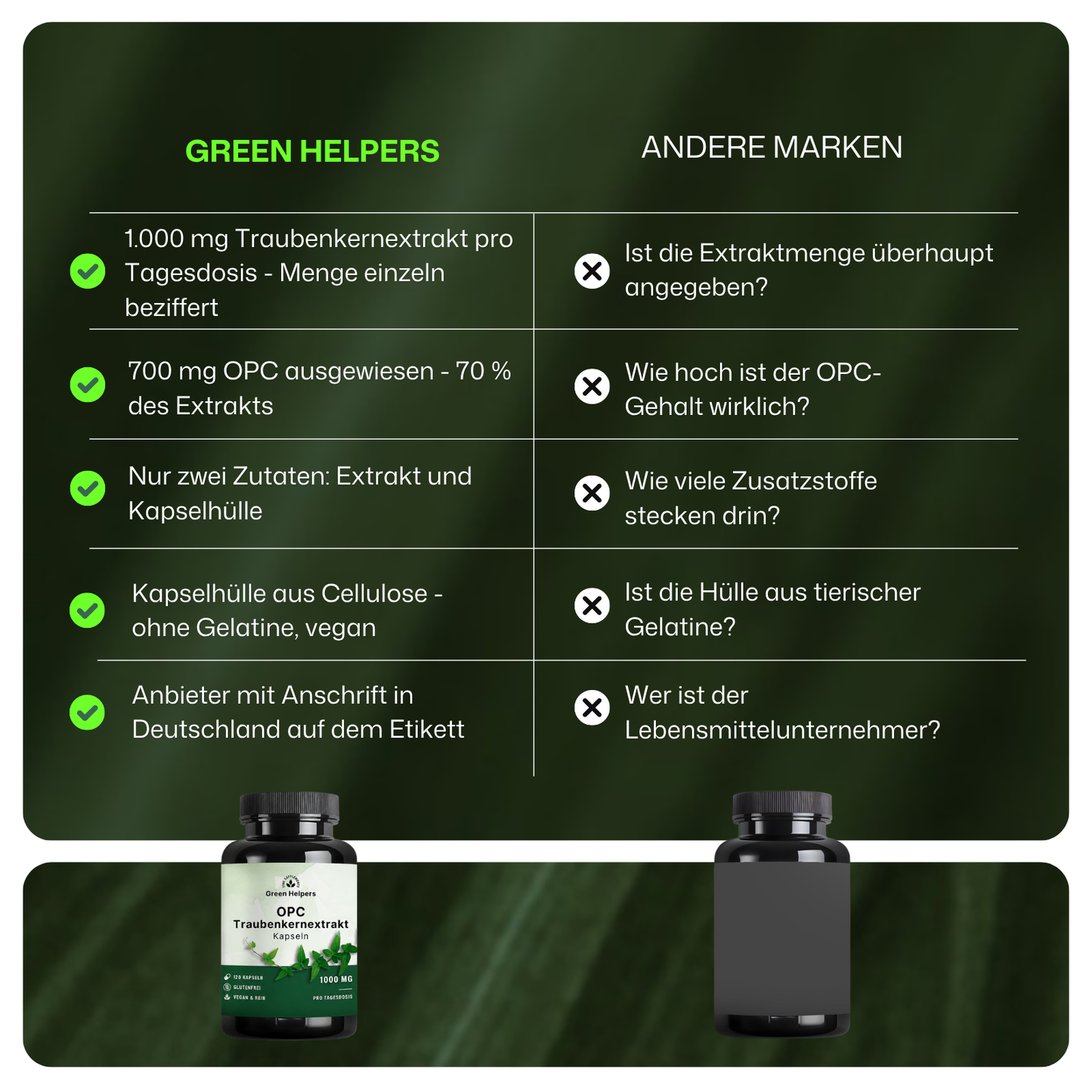 OPC Traubenkernextrakt Kapseln von Green Helpers – Detailansicht 4