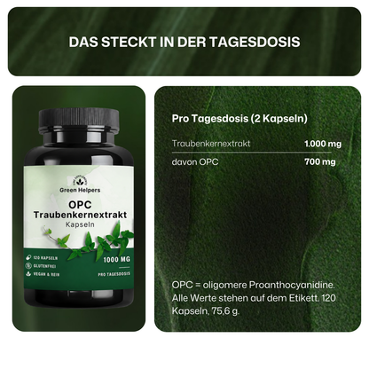 OPC Traubenkernextrakt Kapseln von Green Helpers – Detailansicht 6