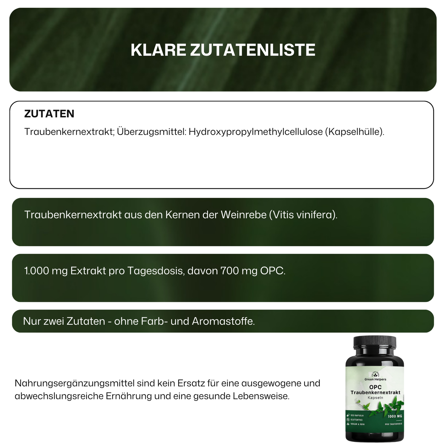 OPC Traubenkernextrakt Kapseln von Green Helpers – Detailansicht 7