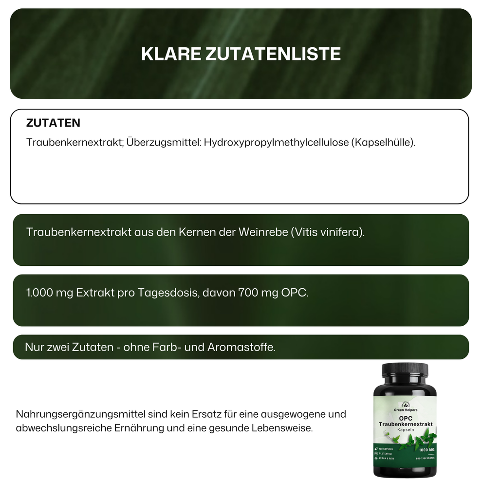 OPC Traubenkernextrakt Kapseln von Green Helpers – Detailansicht 7