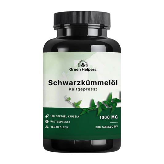 Schwarzkümmelöl Kapseln von Green Helpers – 180 Softgel-Kapseln, 1.000 mg pro Tagesdosis