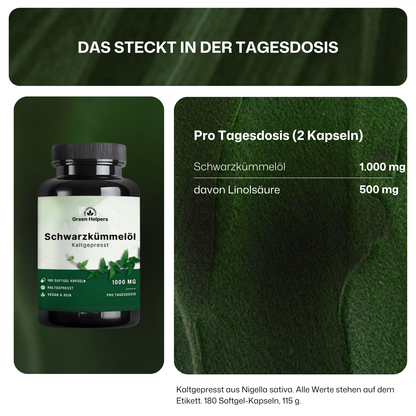 Schwarzkümmelöl Kapseln von Green Helpers – Detailansicht 6
