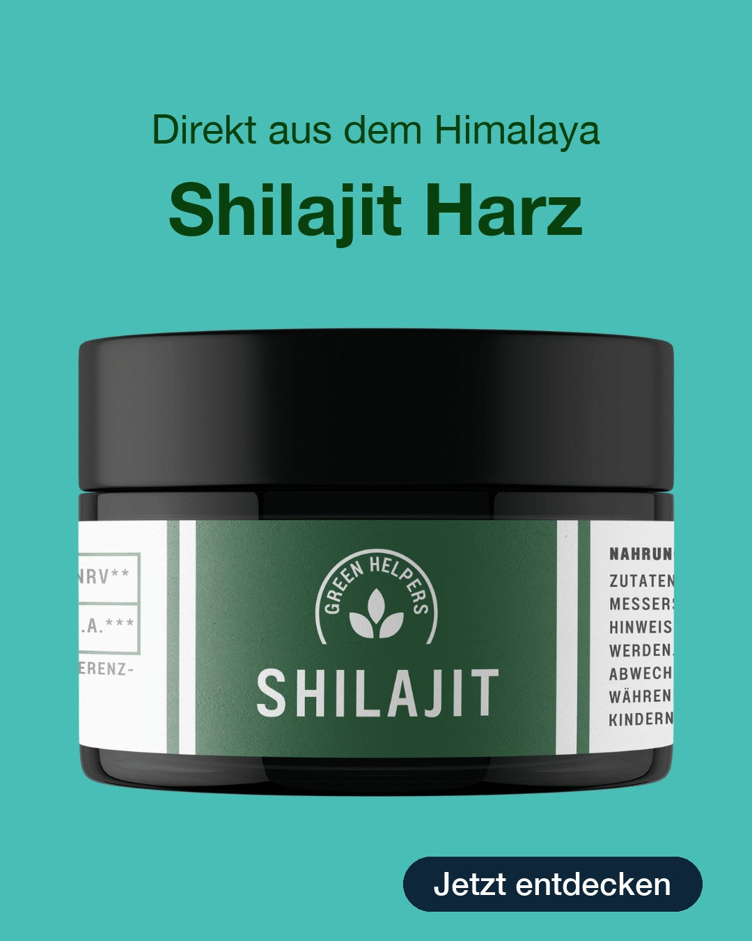 Himalaya Shilajit Harz von Green Helpers – jetzt entdecken