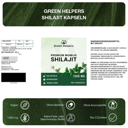 Shilajit Kapseln von Green Helpers – Detailansicht 8