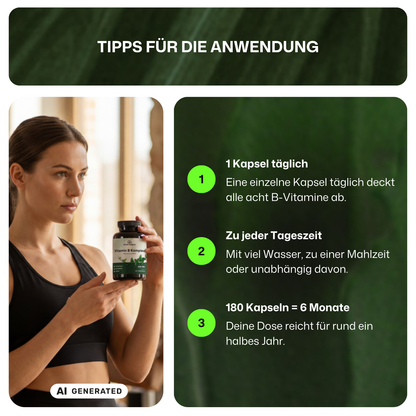 Vitamin B Komplex Kapseln von Green Helpers – Detailansicht 5