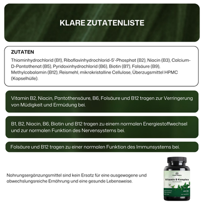 Vitamin B Komplex Kapseln von Green Helpers – Detailansicht 7