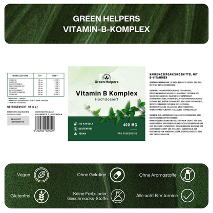 Vitamin B Komplex Kapseln von Green Helpers – Detailansicht 8